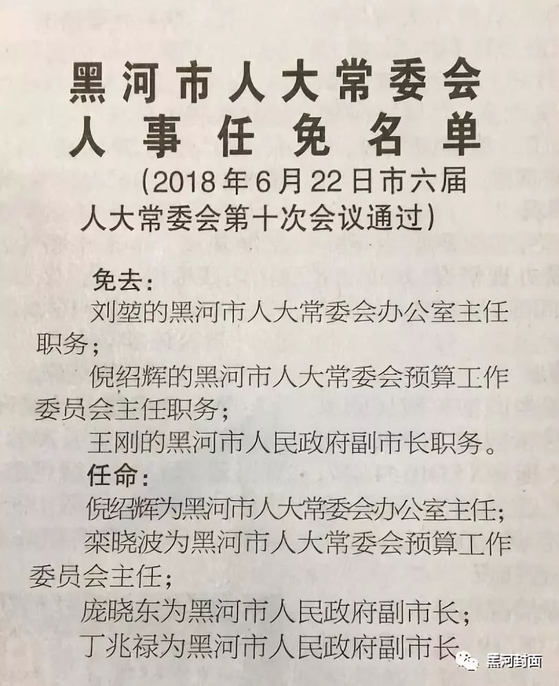 黑河市地方志编撰办公室人事任命揭晓